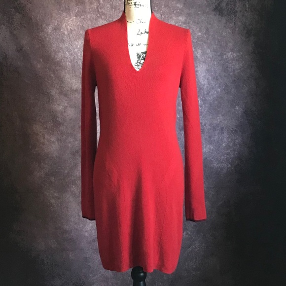 🚨SOLD🚨rag & bone Red ‘Natasha’ Cashmere Dress L - Picture 2 of 8